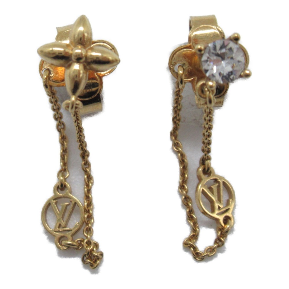 Louis Vuitton Petit Louis Earrings Gold Plated Gold